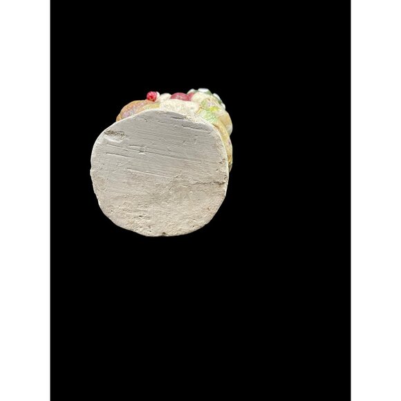 VTG 1980s Santa Claus Father Decoupage Christmas Figurine Decor Tinsel Tree 9’‘ - Picture 5 of 6